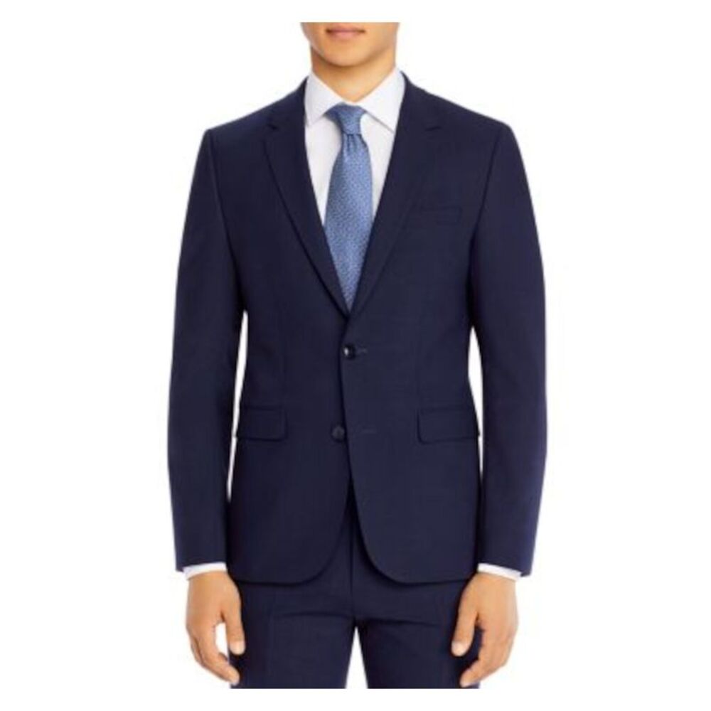 HUGO BOSS Mens Boss Red Label Navy Extra Wool Blend Suit Separate Blazer 34R